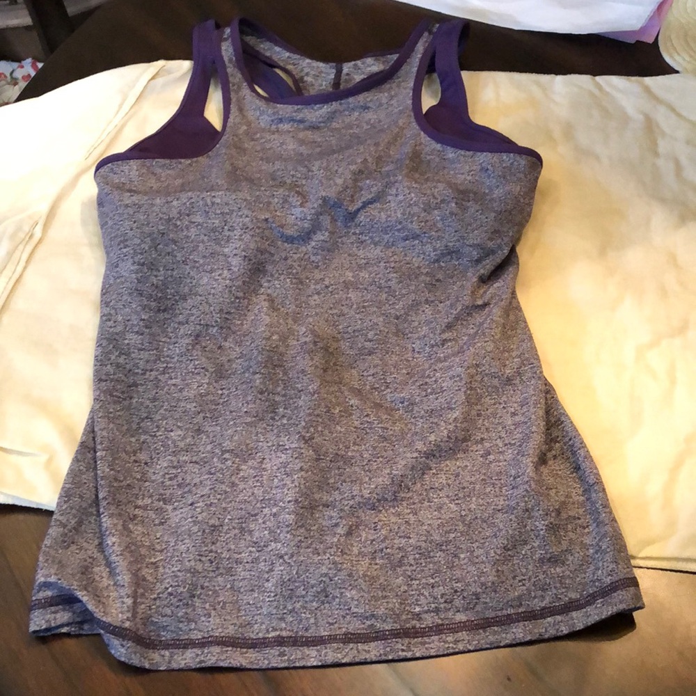 💜 Lululemon athletica double strap racer back tank sports bra stretch top